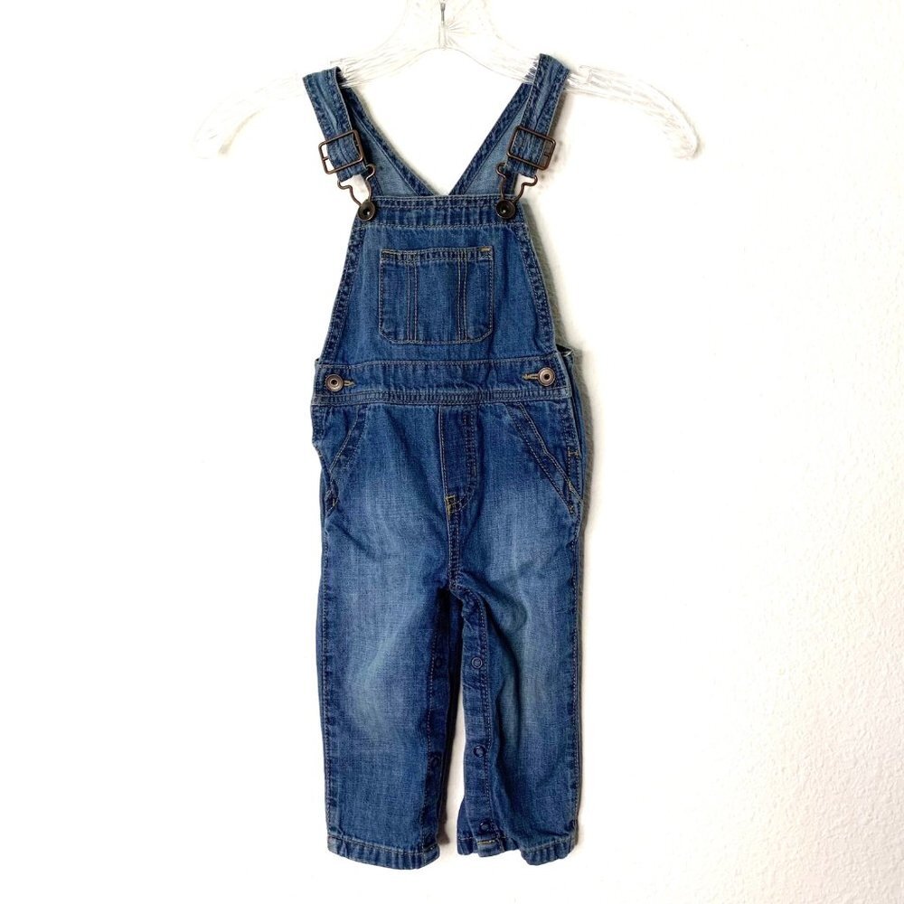 The Children's Place Blue Denim Overalls size 12 to 18 Months Unisex